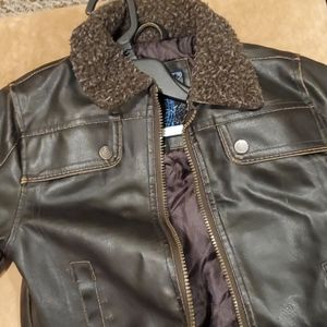 New Faux Leather Bomber Jacket
